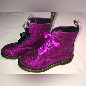 Doc Martens Pascal Purple Glitter Boots